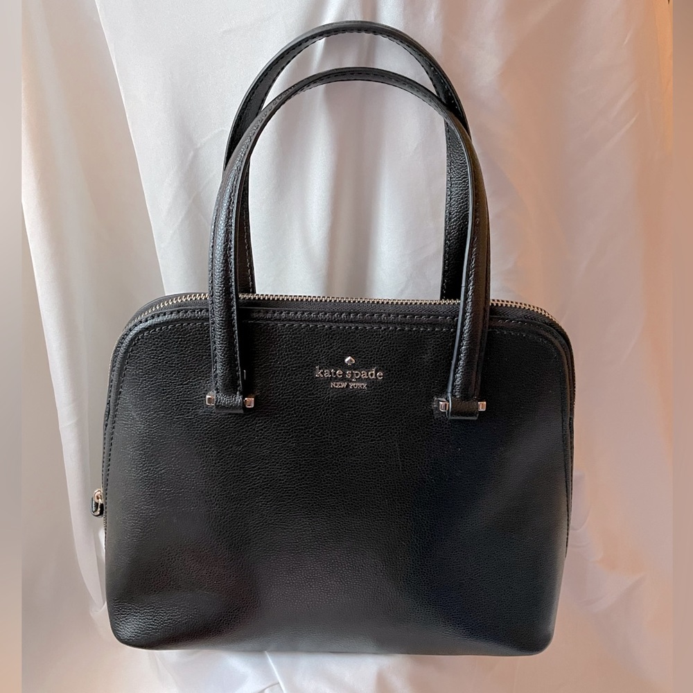 Kate Spade Designer Black Pebbled Leather Patterson Drive Satchel Purse Bag NEW